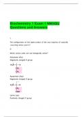 Biochemistry 1 Exam 1 NWHSU Questions and Answers