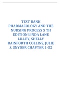 TEST BANK PHARMACOLOGY AND THE NURSING PROCESS 5TH EDITION LINDA LANE LILLEY, SHELLY RAINFORTH COLLINS, JULIE S. SNYDER CHAPTER 1- 52