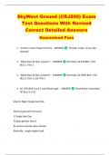 SkyWest Ground (CRJ200) Exam  Test Questions With Revised  Correct Detailed Answers  Guaranteed Pass 