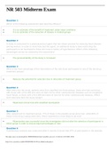 NR 503 Week 8 Final Quiz (LATEST) 100% Correct Answers - Nursing