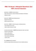 PNU 116 Exam 1 Blueprint Questions And 100% Correct Answers