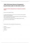 "HRM 3703 Human Resource Management: Essential Study Guide for 2024-2025 at Unisa"  