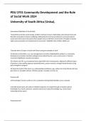 PDU 3701 Community Development and the Role of Social Work 2024  University of South Africa (Unisa)