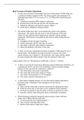 Hesi Version 4 Practice Questions