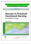 Test Bank for Success in Practical  Vocational  Nursing 9th  Edition by  Patricia Knecht All Chapters with Answers