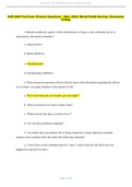  NUR 2488 Final Exam (Practice Questions)	(New, 2022): Mental Health Nursing: Rasmussen College