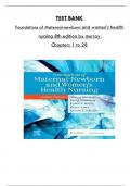 Test Bank For Foundations of Maternal-newborn and women’s health nursing 8th edition by murray,  Consists of 28 Complete Chapters, ISBN: 978-0323827386