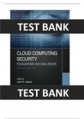 Test Bank for Cloud Computing Security: Foundations and Challenges, 2nd Edition by John R. Vacca