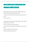 Nurs 299 Exam 2 Questions and Answers 100% Correct