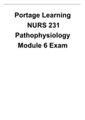 2022/2023 Portage Learning NURS 231 Pathophysiology Module 6 Exam