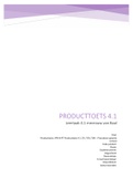 Producttoets 4.1 en kennistoetsen 4.1 & 4.2 samenvatting 