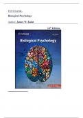 Test Bank For Biological Psychology, 14th Edition, James W. Kalat|| All Chapters || Latest Edition 2024