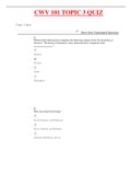 CWV 101 TOPIC 3 QUIZ. QUESTIONS AND ANSWERS. GRAND CANYON UNIVERSITY.