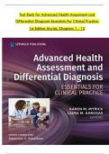 Test Bank for Advanced Health Assessment and Differential Diagnosis Essentials For Clinical Practice  1st Edition Myrick, Chapters 1 - 12