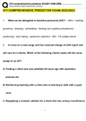 ATI RN Comprehensive Predictor Questions and Answers (2022/2023) (Verified Answers)