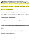 CHAPTER 01 TEST BANK Foundations of Maternal-Newborn & Women’s Health Nursing 7th Edition   (2022/2023) (Verified Answers)