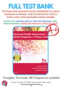 Test Bank For Advanced Health Assessment & Clinical Diagnosis in Primary Care 5th Edition by Joyce E. Dains; Linda Ciofu Baumann; Pamela Scheibel 9780323266253 Chapter 1-41 Complete Guide .