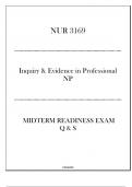 NUR 3169 Midterm Readiness Exam Q & S (UF) - (Inquiry & Evidence in Professional NP).