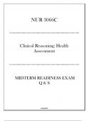 NUR 3066C Midterm Readiness Exam Q & S (UF) - Clinical Reasoning( Health Assessment)