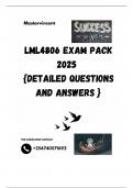 LML4806 EXAM PACK 2024/2025  {QUESTIONS AND ANSWERS }