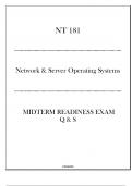 NT 181 Midterm Readiness Exam Q & S (HU) - (Network & Server OS