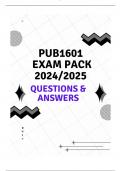 PUB1601 EXAM PACK 2024/2025