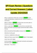 SPI Exam Review | Questions and Correct Answers | Latest Update 2024/2025