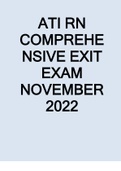 ATI RN COMPREHENSIVE EXIT EXAM NOVEMBER 2022