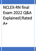 NCLEX-RN final exam Latest Q&A explained | Rated A+