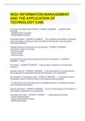 WGU INFORMATION MANAGEMENT AND THE APPLICATION OF TECHNOLOGY C468