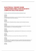 ELECTRICAL THEORY EXAM JOURNEYMAN SIMULATED EXAM WITH COMPLETE SOLUTION 2024/25