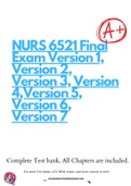 NURS 6521 Final Exam Version 1, Version 2, Version 3, Version 4,Version 5, Version 6, Version 7