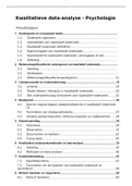 Samenvatting Kwalitatieve data-analyse Psychologie