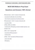 MCB*2050 Midterm Prep Exam Questions and Answers 100% Solved