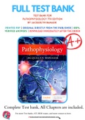 Test Bank For Pathophysiology 7th Edition by Jacquelyn Banasik 9780323761550 Chapter 1-54 Complete Guide.