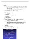 Capital Structure Notes