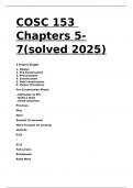 COSC 153 Chapters 5-7(solved 2025).