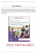 Test Bank Ebersole and Hess Gerontological Nursing and Healthy Aging in Canada, 6TH Edition Author:Theris A. Touhy, Kathleen F Jett All Chapters[1-28]With Verified Questions And Answers 100% Complete A+ Guide Latest Version 2024-2025