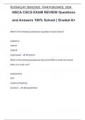 NSCA CSCS EXAM REVIEW Questions and Answers 100% Solved | Graded A+