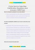 Cintas Service Sales Rep  Certification Questions and  Answers (100% Pass)