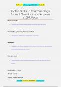 Galen NUR 210 Pharmacology  Exam 1 Questions and Answers (100% Pass)