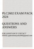 PLC2602 Exam pack 2024(Politics and Public Policy)