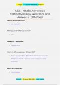 AIDS - N5315 Advanced  Pathophysiology Questions and  Answers (100% Pass)