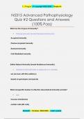 N5315 Advanced Pathophysiology  Quiz #2 Questions and Answers (100% Pass)