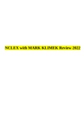 NURS 1002: Anatomy And Physiology I: NCLEX with MARK KLIMEK Review 2022.