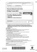  Pearson Edexcel Level 3 GCE 9FM0/3C Further Mathematics  Advanced  PAPER 3C: Further Mechanics 1 june 2024