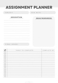 The Minimalist Assignment Planner 