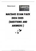 MAC2602 EXAM PACK 2024/2025  {QUESTIONS AND ANSWERS }