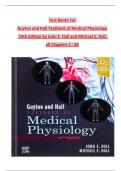 Test Banks For  Guyton and Hall Textbook of Medical Physiology 14th Edition by John E. Hall and Michael E. Hall,  all Chapters 1 - 86 fully covered, ISBN: 9780323597128