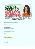 AAPC CPB Study Guide Exam Q&A Compilation Bulk. 